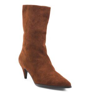 CAVERLEY SHOES Chocolate Suede Collie Boots